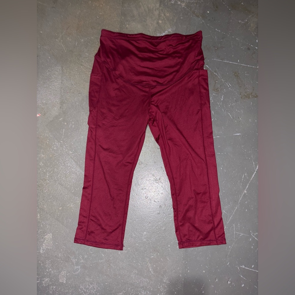 Quinee | Burgundy Maternity Leggings